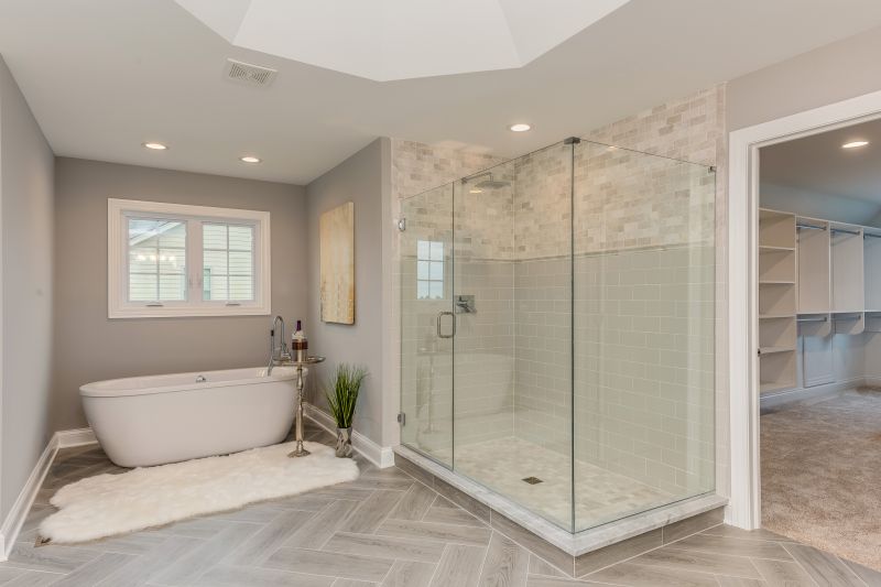 Glass-Enclosed Bathtub